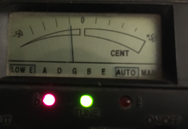 Tuner Showing Flat